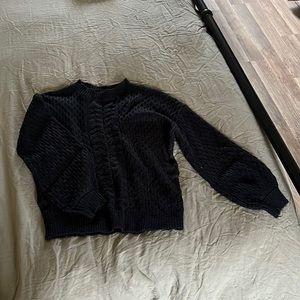 Philosophy Cable Knit Balloon Sleeve Sweater